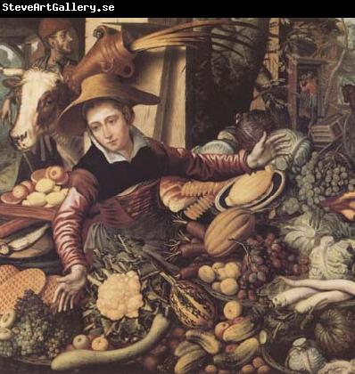 Pieter Aertsen Market Woman with Vegetable Stall (mk14)